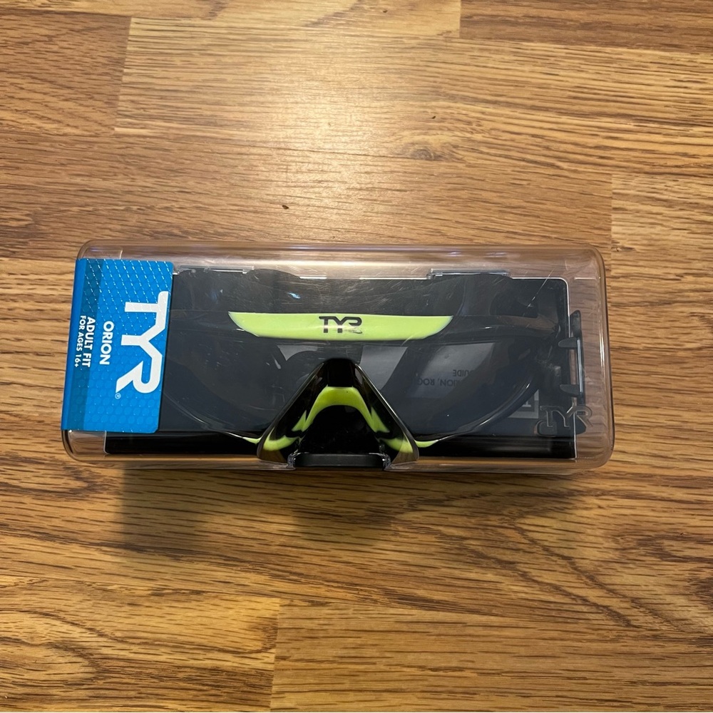 TYR Orion Adult Swim Mask/Goggles in Black and Neon Yellow